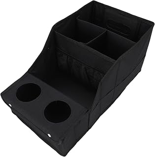 GLOGLOW Car Seat Organizer with 5 Main Pouches 4 Mesh Pockets 2 Cup Holders 2 Oversized Side Pouches for Front Back Seat Storage in Cars SUVs Trucks