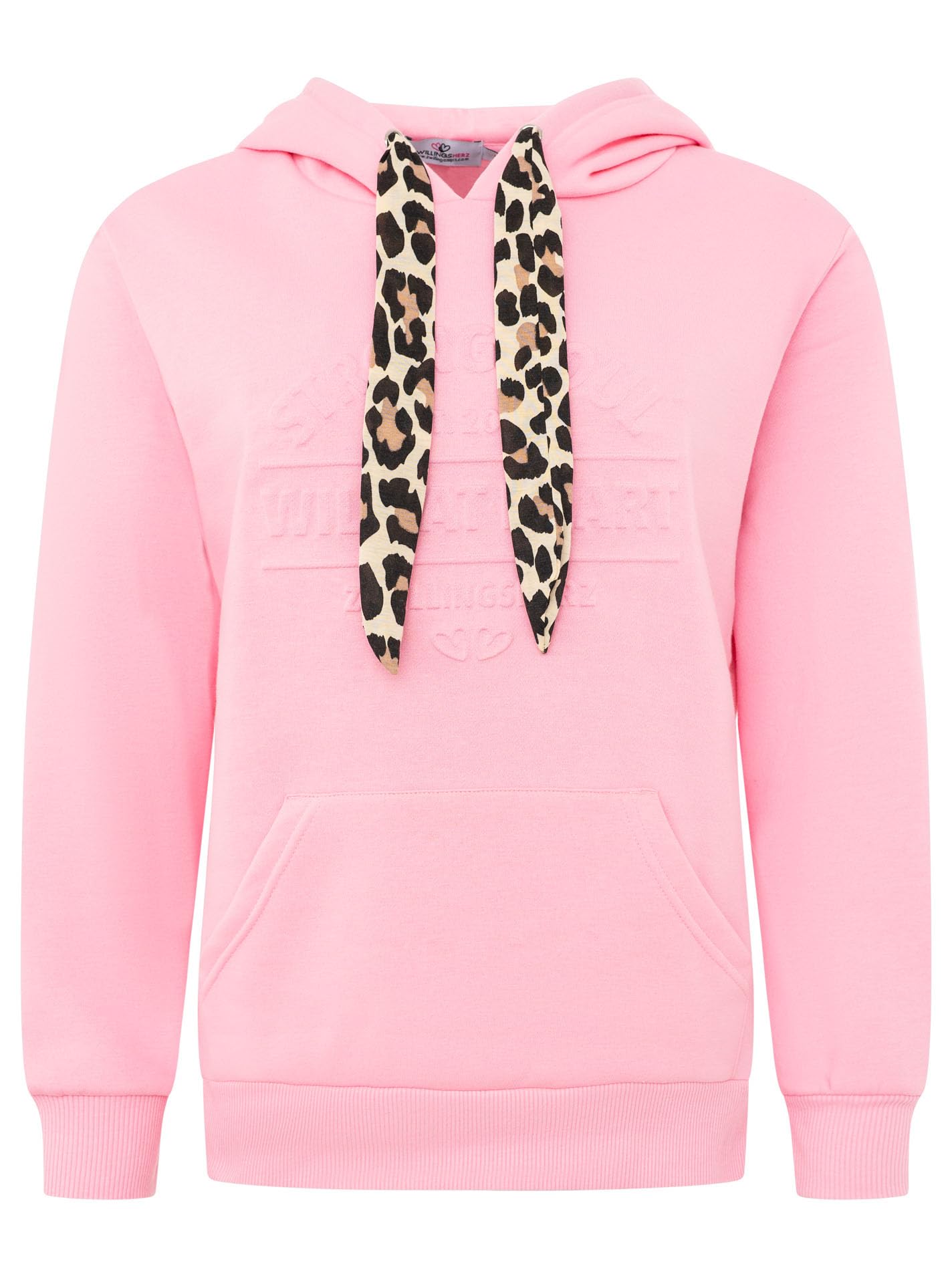 Zwillingsherz Damen Hoodie mit Kapuze – Kuscheliger Oversize Kapuzenpullover – Weicher Sweatshirt Pullover mit süßer Leo Kordel– Stylischer Look für Frühling, Herbst & Winter – Loungewear Mode