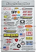 Vista 7 de Kungfu Graphics - Lámina universal de calcomanías de carreras con logos de patrocinador, 7.2 x 10.2 pulgadas