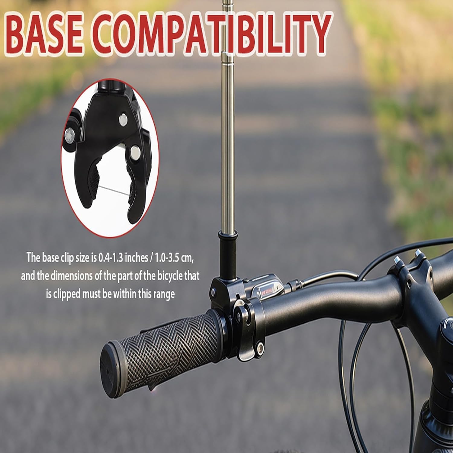 2 Pack Bike Flag Pole, 51in Adjustable Motorcycle Flag Mount