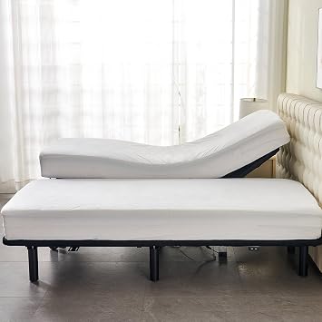 Kingnex Waterproof Split King Mattress Protector for Adjustable Beds