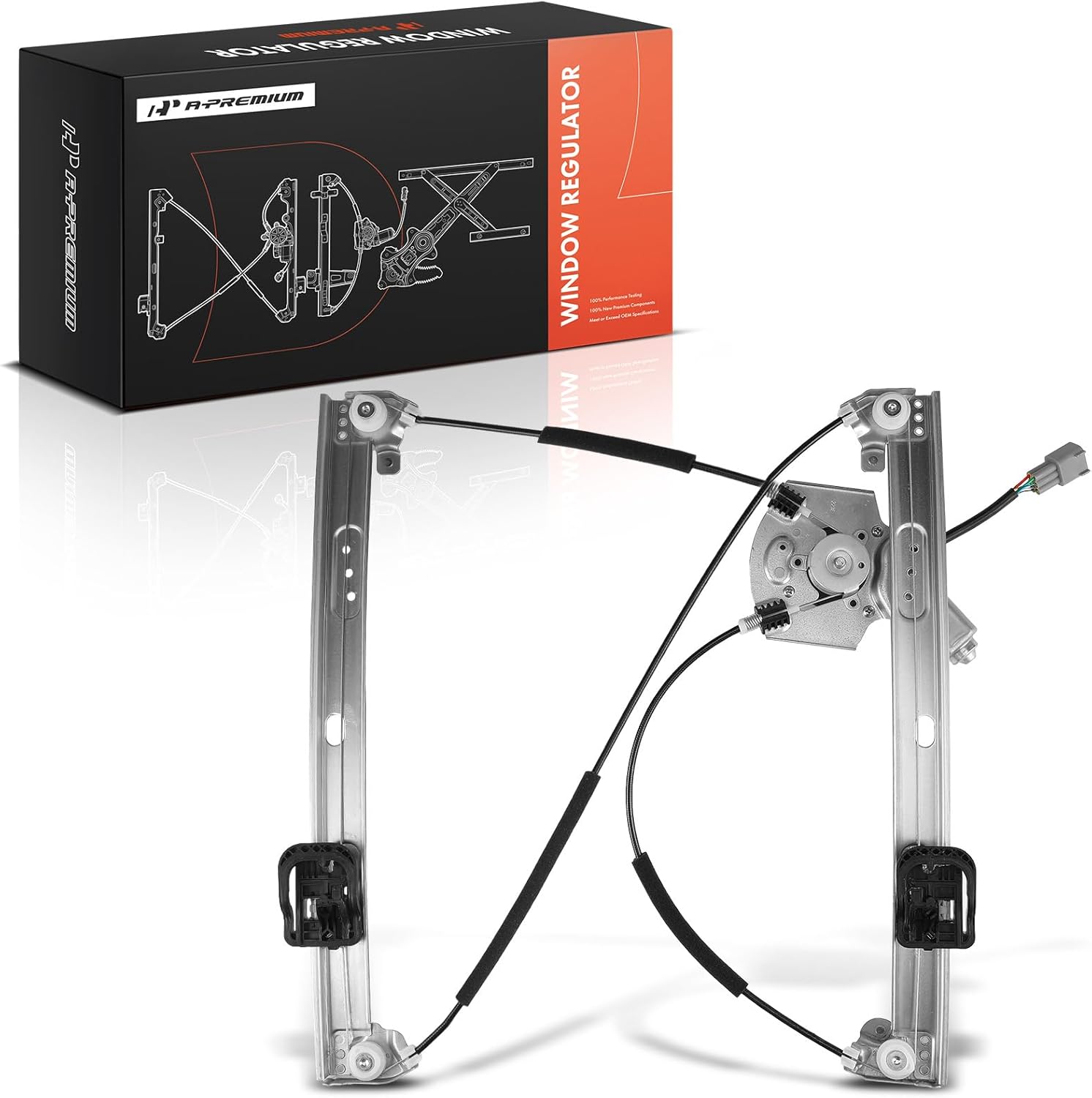 A-Premium Electric Power Window Regulator with Motor Compatible with Ford 2013 2014 2015 2016 2017 Escape Sport Utility, Front Right Passenger Side