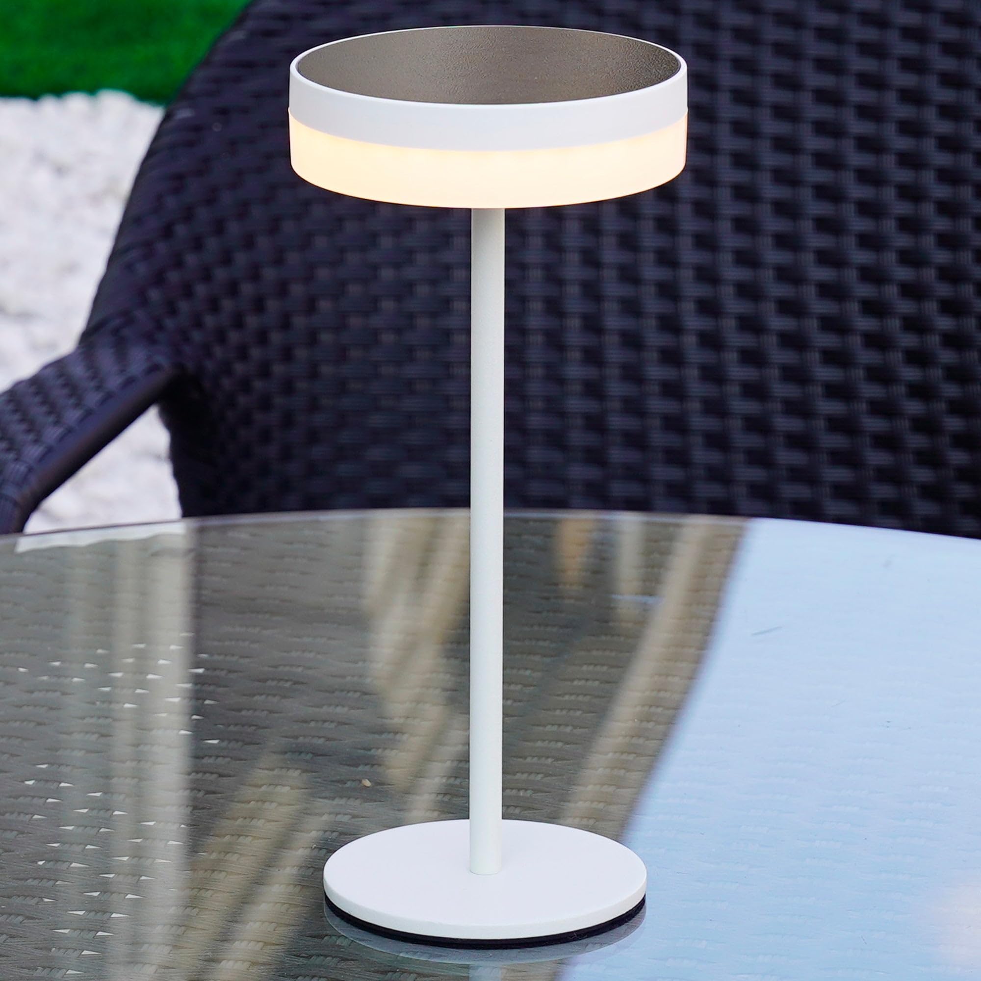 Lumisky Lampada da tavolo solare LED bianco dimmerabile VIVIA MINI WHITE SOLAR H27cm