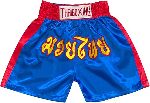 Pantalones cortos ligeros de Muay Thai para niños (4 años a 12 años) boxeo, kickboxing, artes marciales mixtas, entrenamiento para niños y niñas