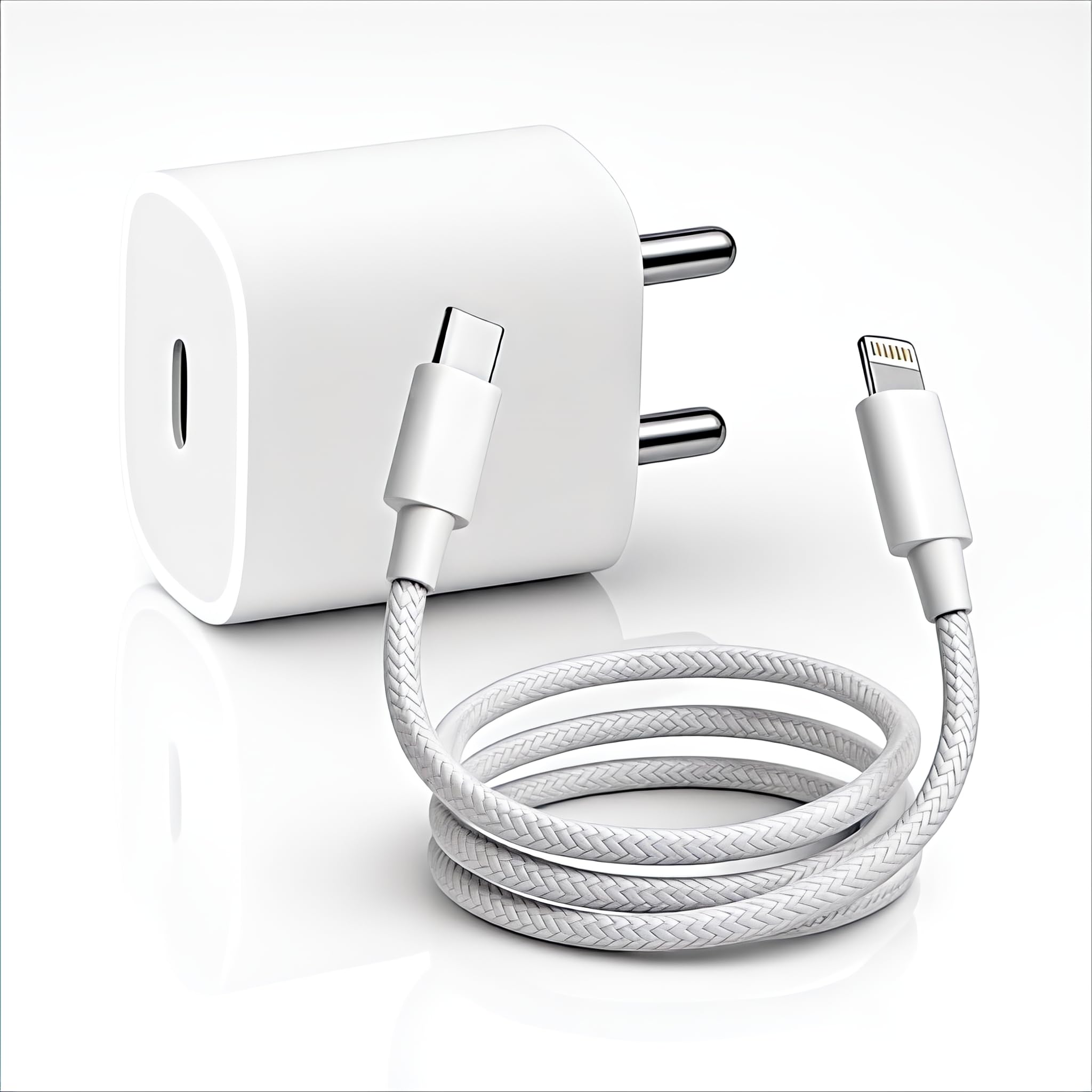 20W MFi Certified iPhone Fast Charger & Lightning Cable Compatible with iPhone 14 Pro Max/Plus/13 Pro Max/12 Pro/12/11/X/XR – USB-C PD Wall Adapter Combo (White) [1 Year Warranty]-image-19