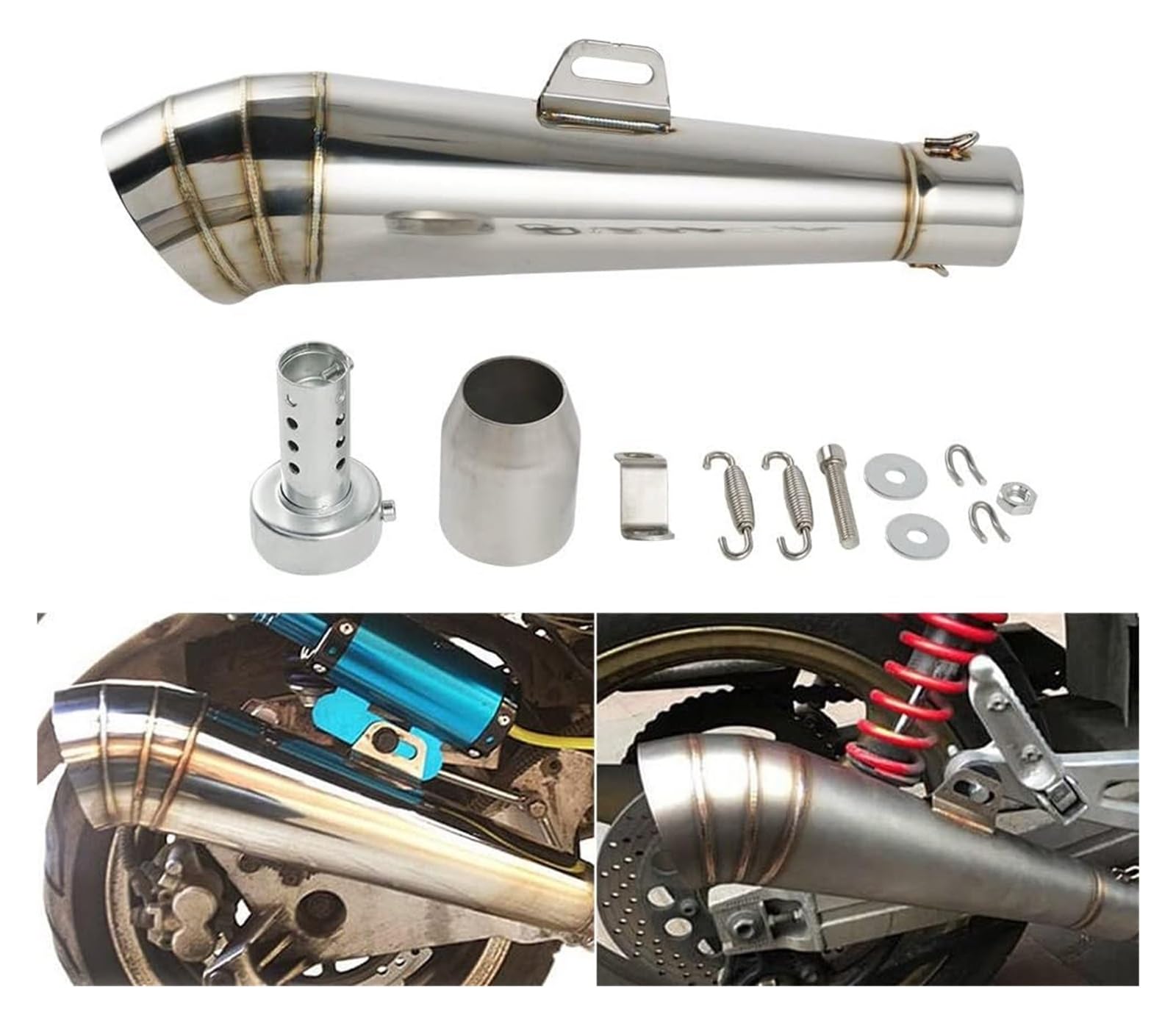 Tubo Scarico Moto per Yamaha per MT09 per MT03 per MT07 Diametro Marmitta Tubo di Scarico per Moto Sistema Scorrimento da 38-51 Mm