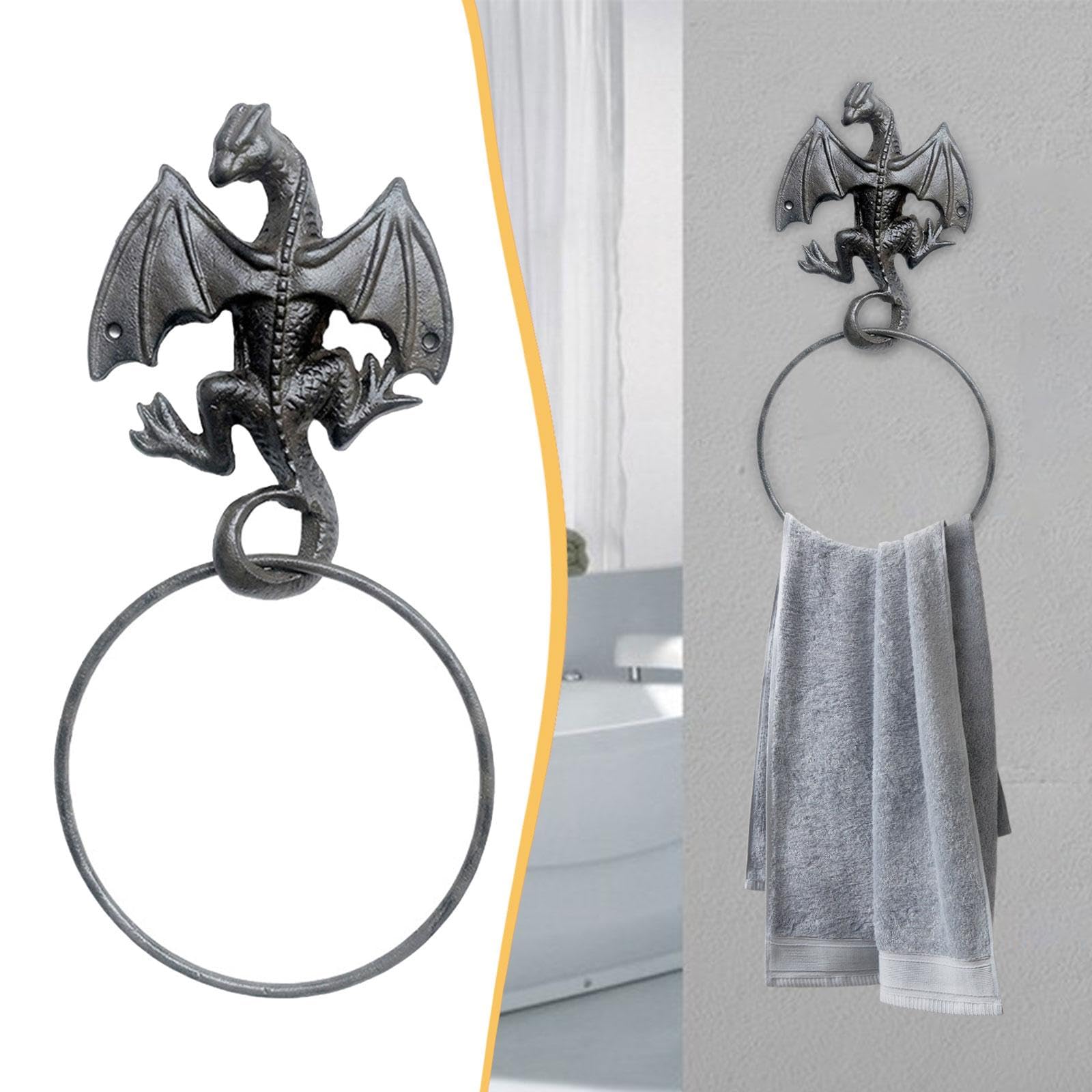 Portasciugamani a Forma di Drago, in Stile Country retrò, Accessorio Decorativo per Lavanderia, Cucina E Bagno, Style B