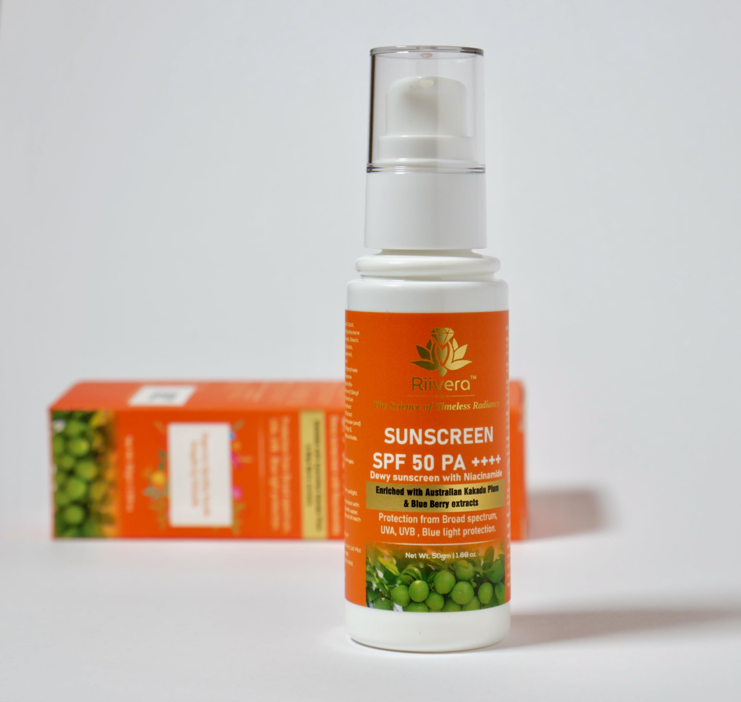 Riivera Sunscreen Lotion SPF 50 PA+++ 50gm | UVA & UVB Defense | Water Resistant & Non-Sticky Formula-image-35