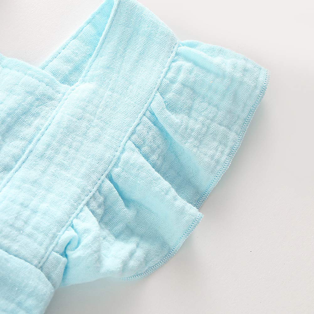 Dongci Enterizo con volantes para recién nacidos para niñas recién nacidas, ropa de verano Outifis - azul - 0-3 meses