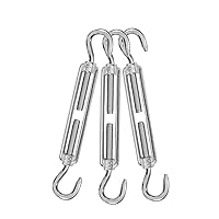 Vista 24 de 3 piezas tensor M5 de ojo a ojo de acero inoxidable 304, tensor de cable de alambre de tensión de alta resistencia para barandilla de cable, kit