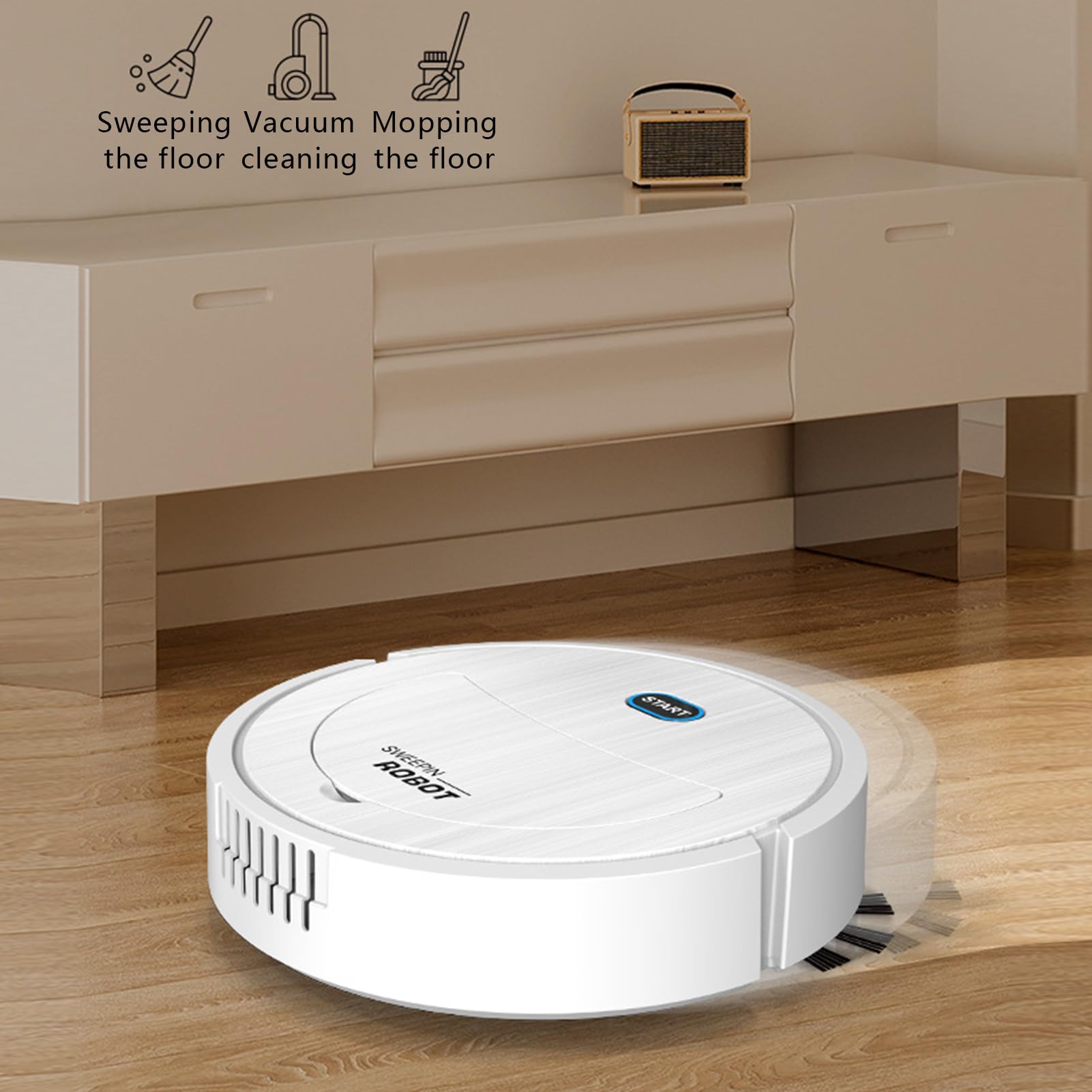 Robot aspirador con fregona - Vaciado automático | Succión, estación base pequeña | Navegación con | Ideal para suelos duros y alfombras | Aspiradora robótica con navegación Lidar | Robot para P