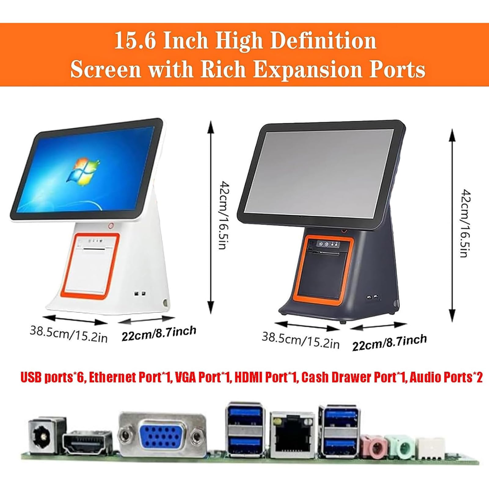 Caja Registradora Tpv De Pantalla TáCtil Hd Android 15,6 Pulgadas, Caja Registradora De Pantalla TáCtil, Ssd 128 Gb, Memoria 8 Gb, Impresora TéRmica, Para PequeñAs Empresas, Retail Y Restaurante