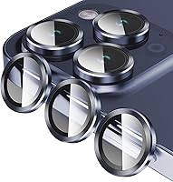 Vista 26 de Jeluse Paquete de 2 protectores de lente de cámara para iPhone 16 Pro Max/iPhone 16 Pro/iPhone 15 Pro Max/iPhone 15 Pro/iPhone 14 Pro Max/iPhone 14