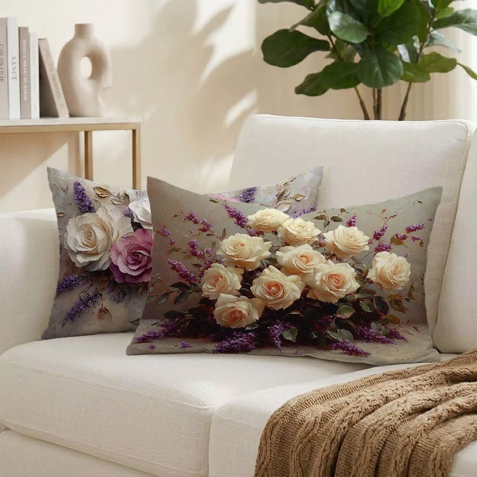 Coussin exterieur impermeable rose 50x80 pour ete decoration maison salon