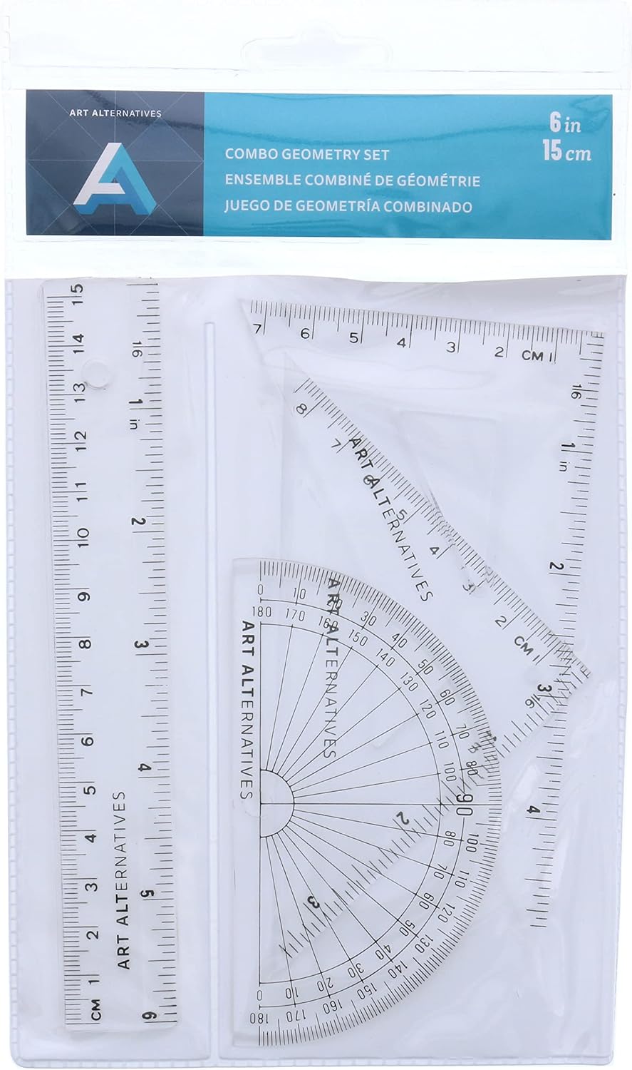 Art Alternatives Geometry Set Art and Craft Accessories, Clear