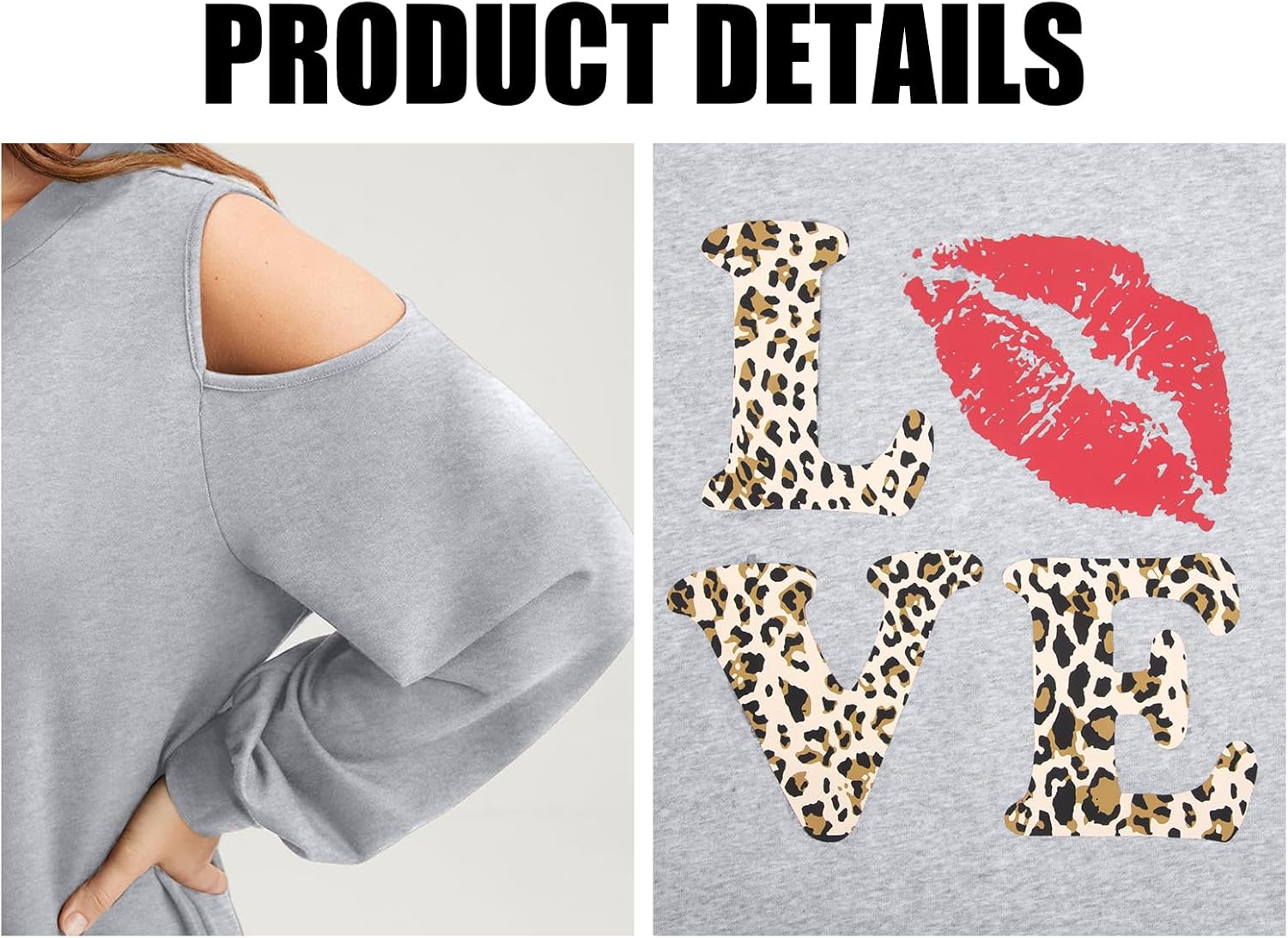 NANYUAYA Plus Size Cold Shoulder Sweatshirt for Women Graphic Long Sleeve Shirt Casual Off The Shoulder Tops - Image 7