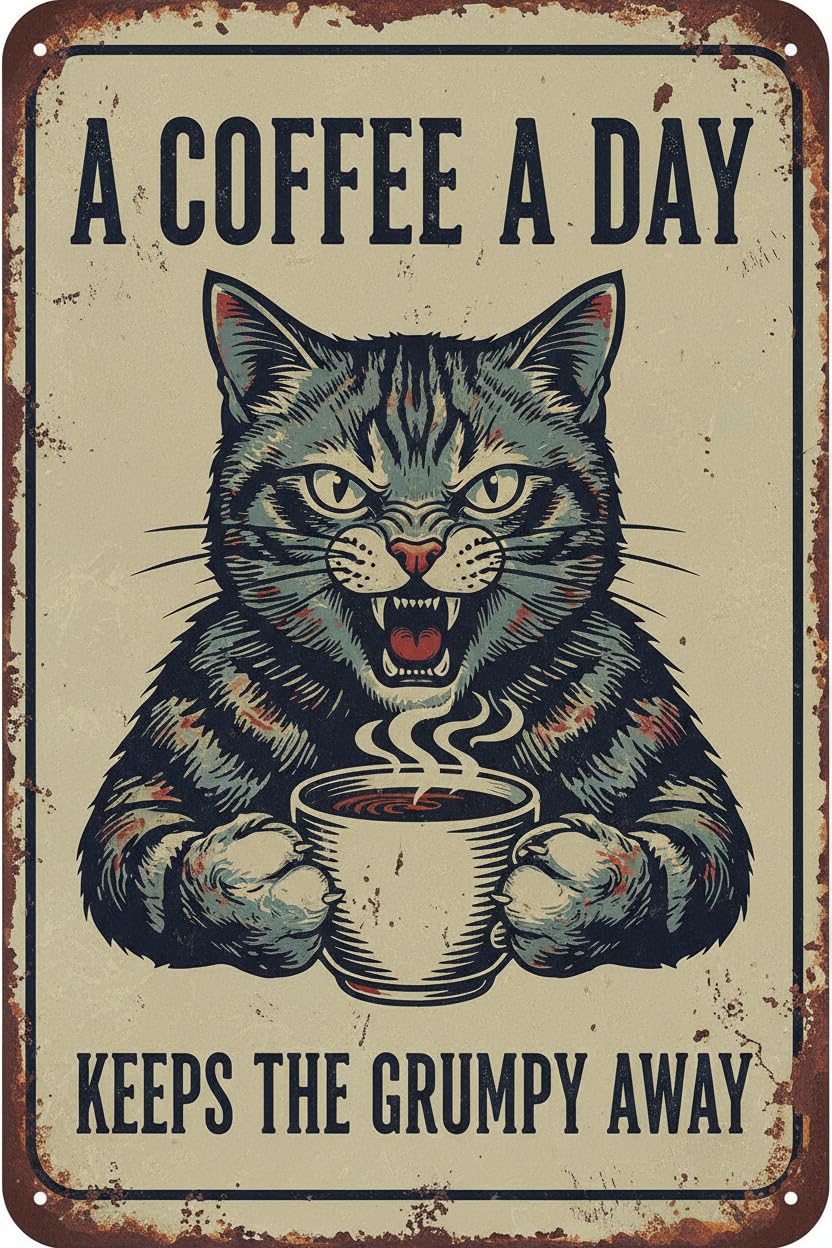 Before Coffee Hate Everyone After Coffee Tin Sign, 8x12 Inch