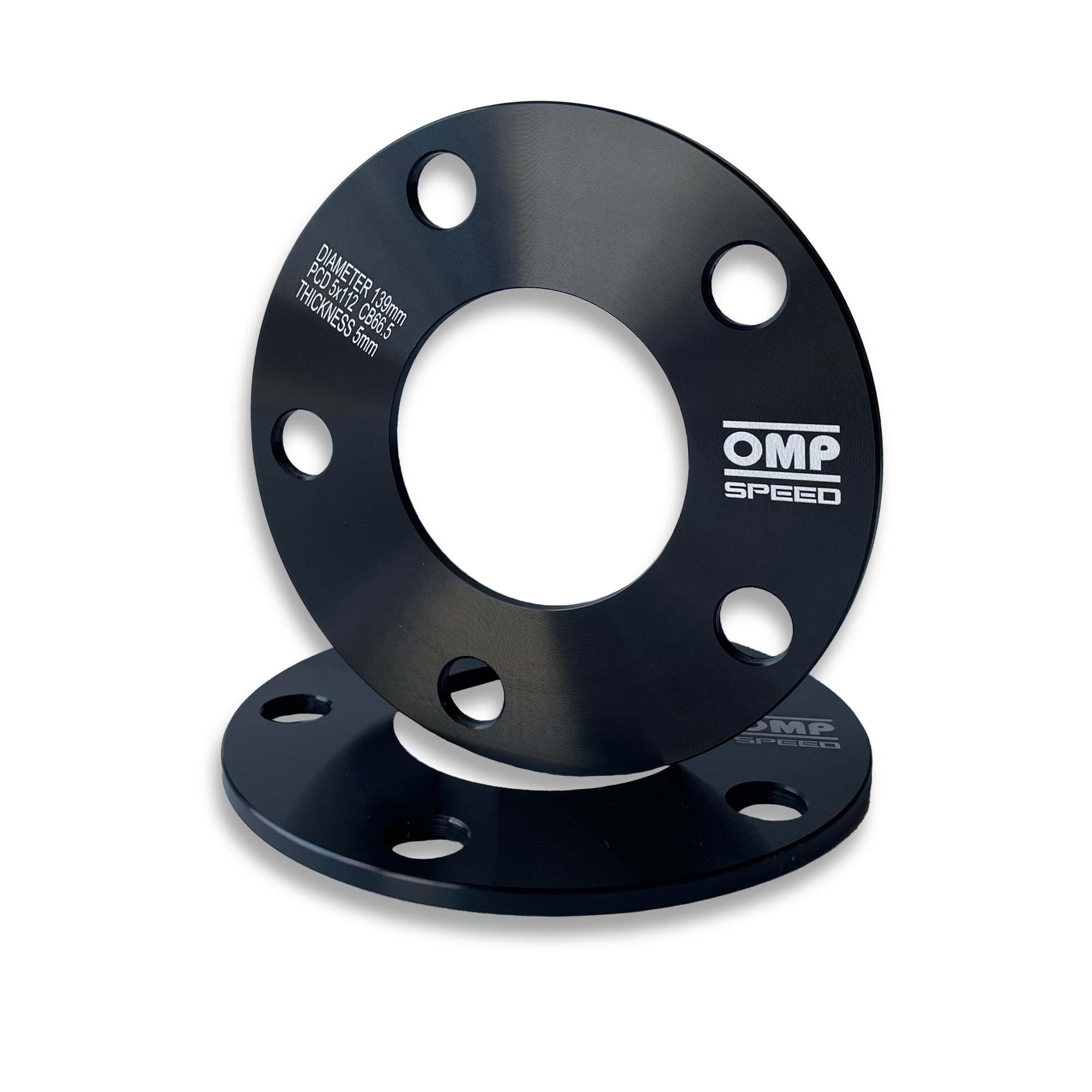 OMP Speed Juego de 2 Separadores Doble Centrado Grosor: 15mm PCD: 5x112 CB: 66.5 OD: 139 Tornillo x20 M14x1.5 Conico + 14x1.5 Esferico Negro Aluminio - OMPS08671501 — view 21