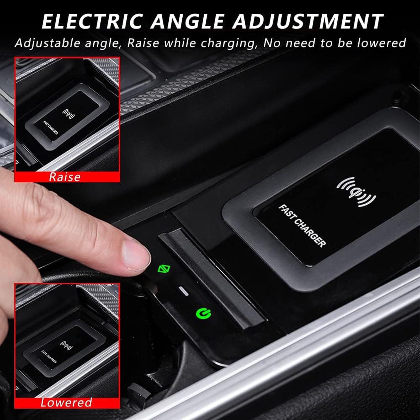 DeaVER Cargador Inalámbrico Coche Qi con Carga Rápida De 15 W para Audi A6 S6 Rs6 A7 S7 Rs7 2019-2022 Accesorios De Actualización De Consola Central Navideños
