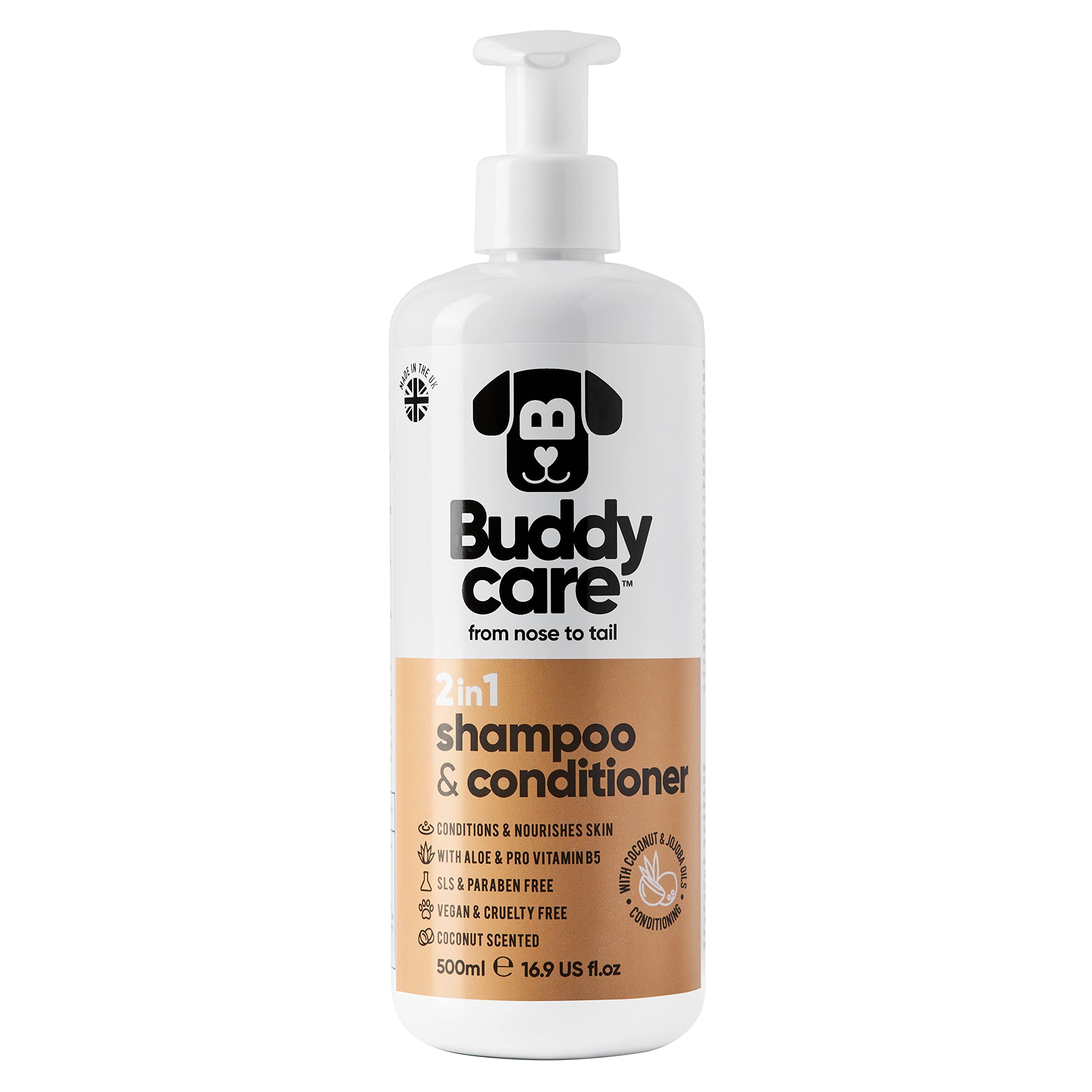 Buddycare2in1 Dog Shampoo & Conditioner - COCONUT/500ML