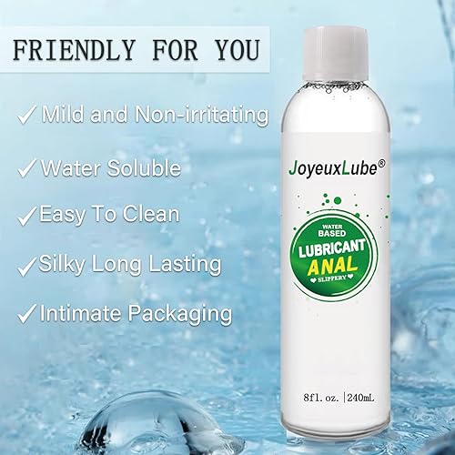 Miniatura 2 de Lubricante anal a base de agua 8fl.oz Lubricante anal desensibilizante de larga duración suave resbaladizo para hombres, mujeres y parejas con