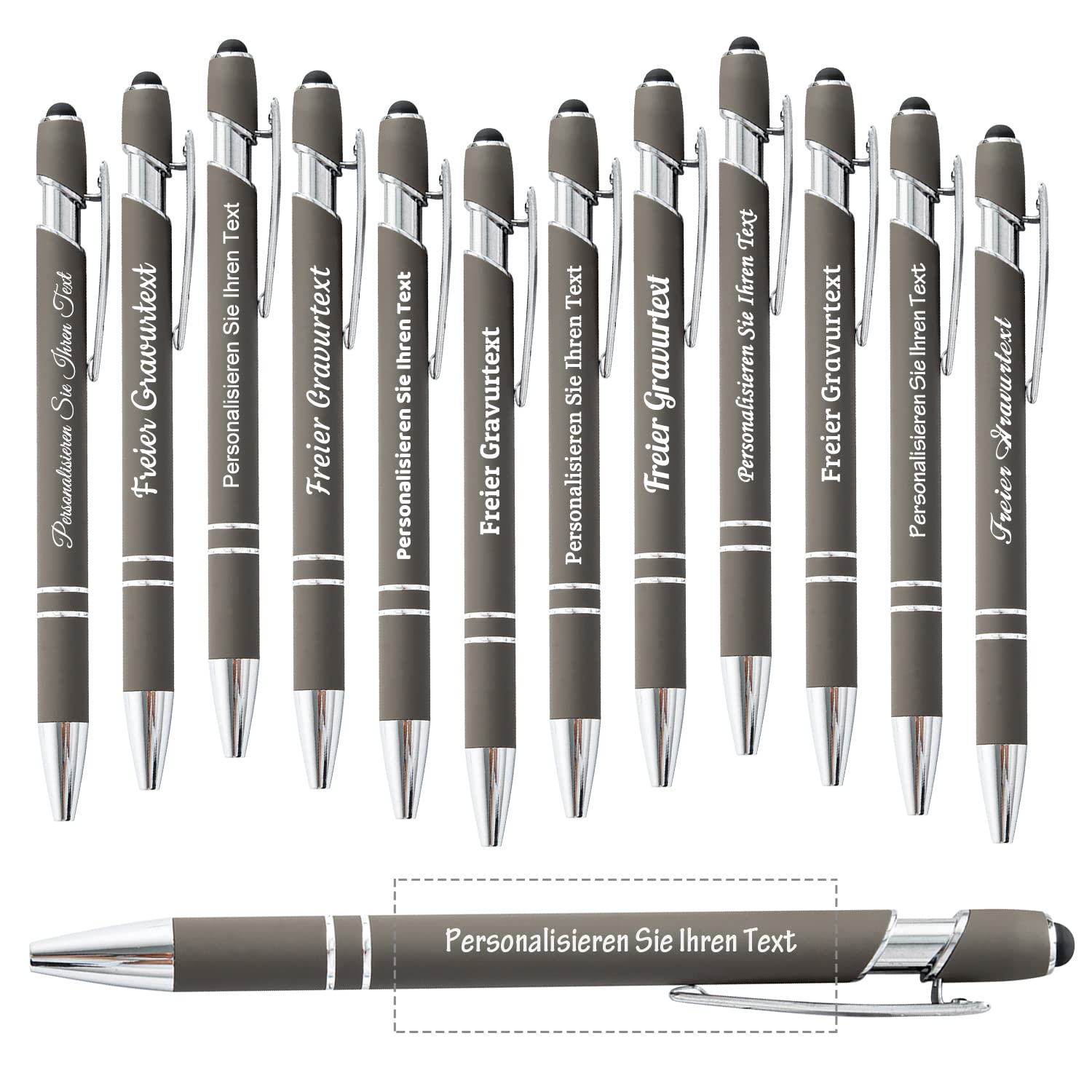 Brocade Creek Personalised Custom Pens, 48 Pcs Personalized Ballpoint Pen with Name, Soft-Touch, Best Pen for Christmas, Graduation, Anniversary, Office, Smooth Writing — image 1
