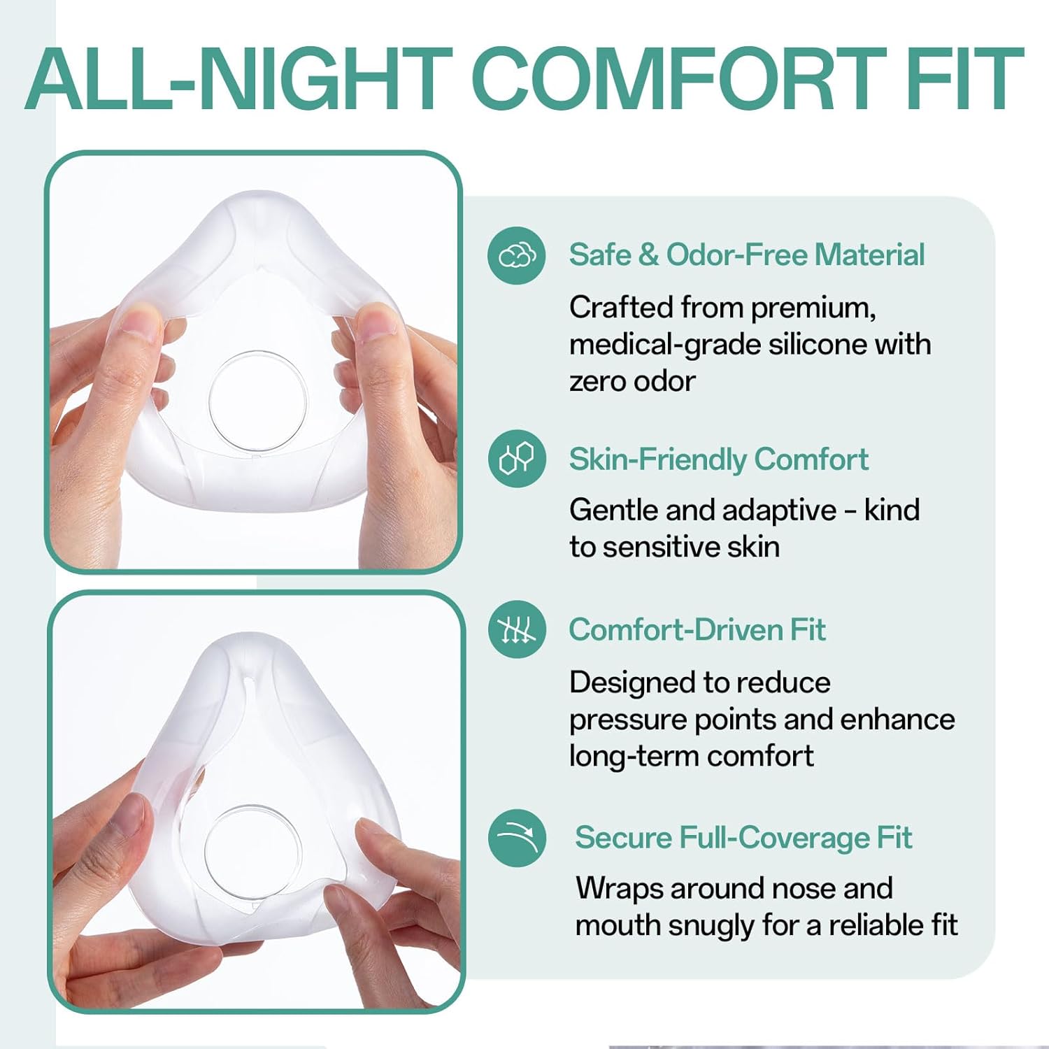 Replacement Cushion for AirFit F20 Mask Large, FSA & HSA Eligible, 3-Pack Compatible with Original F20 Frame, Reliable Seal & Perfect Fit for Full Face Mask - Image 6