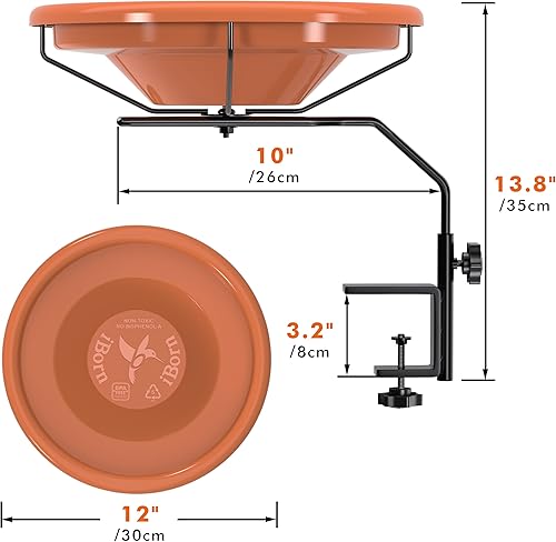 Miniatura 9 de iBorn Tazón de agua para pájaros de reemplazo de estación de alimentador de pájaros,plato de