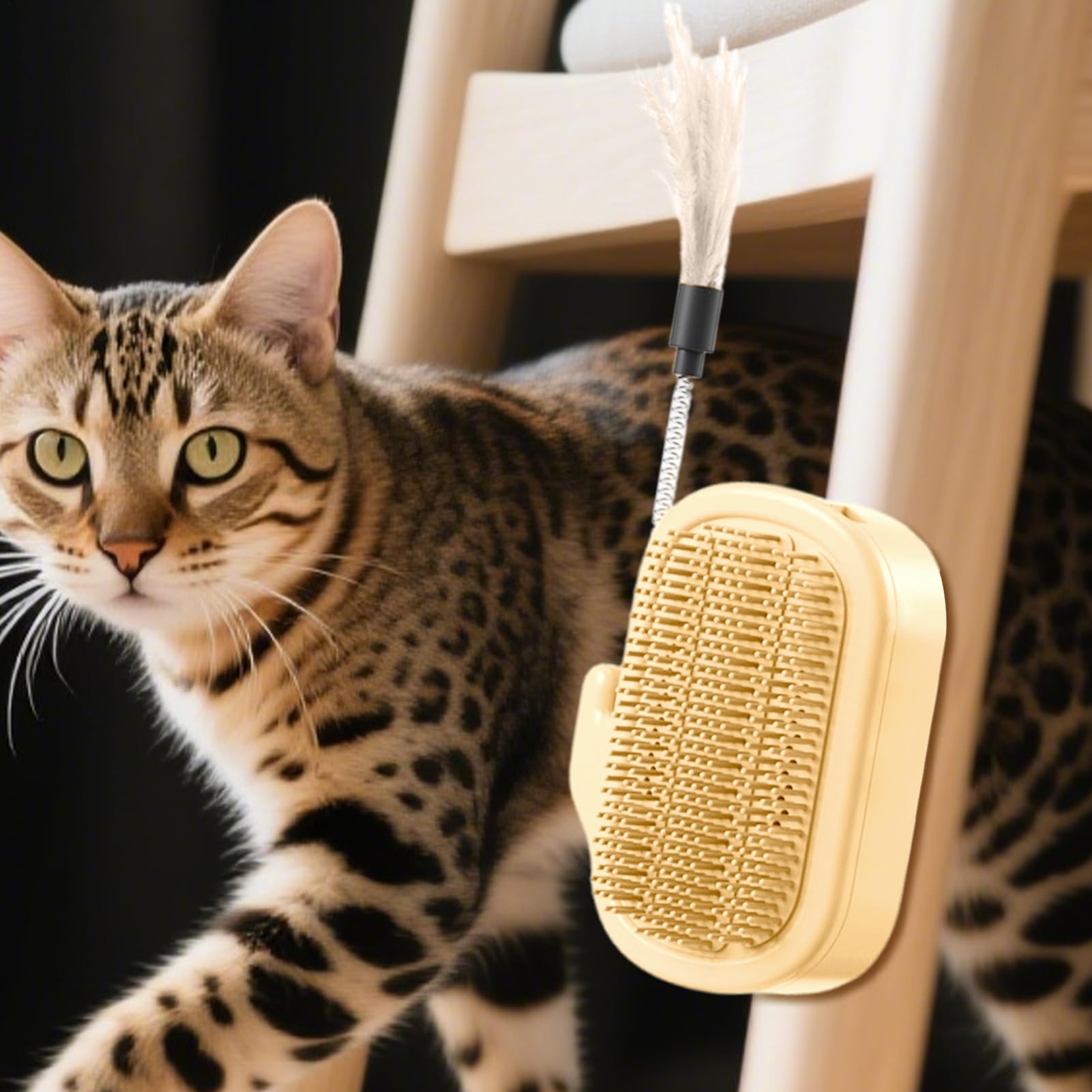 Kratzecke für Katzen – Eckkratzer mit Selbstwaschlappen und Katzen | Pflegezubehör für Tiere Massagekamm für Möbel Haus Sofa Tisch Kätzchen Kaninchen Innen