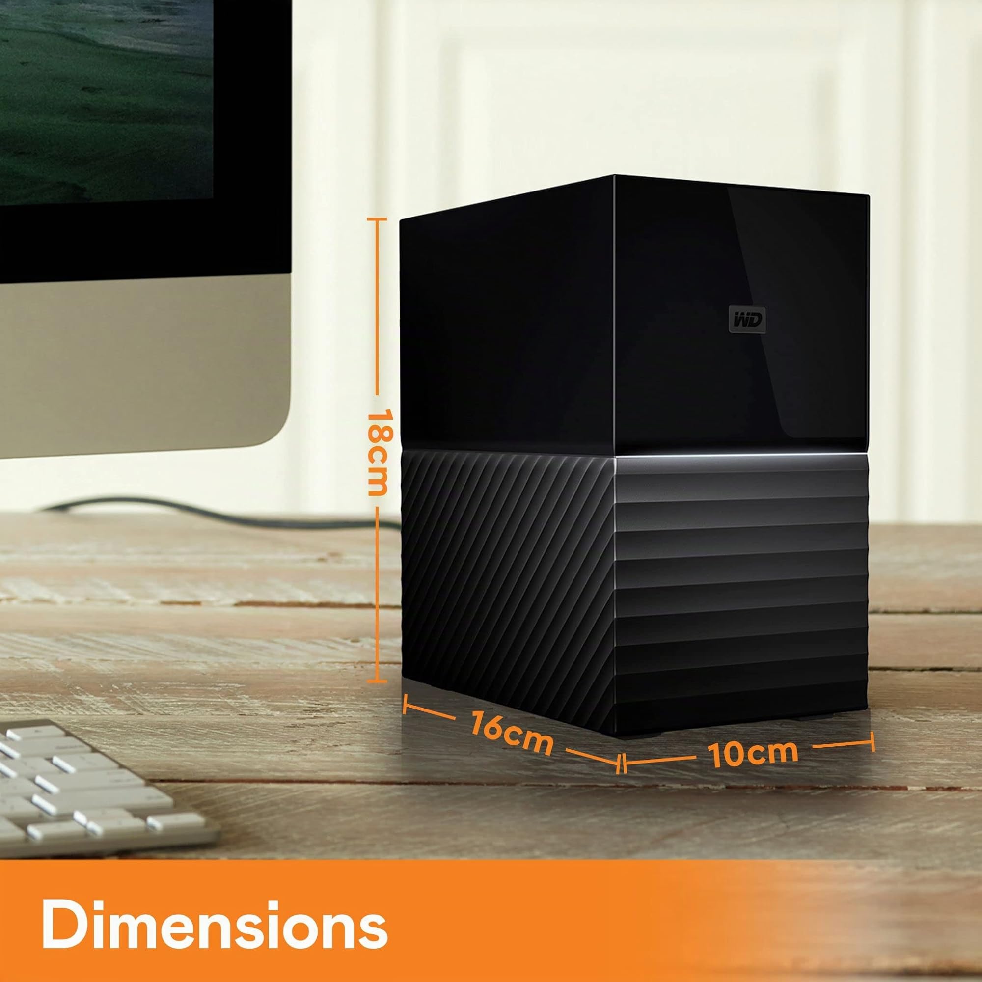WD 20To My Book Duo - Disque dur externe avec logiciels de gestion du disque et de sauvegarde et protection par mot de passe, USB-C et cables USB-A, en Raid 0/1, JBOD