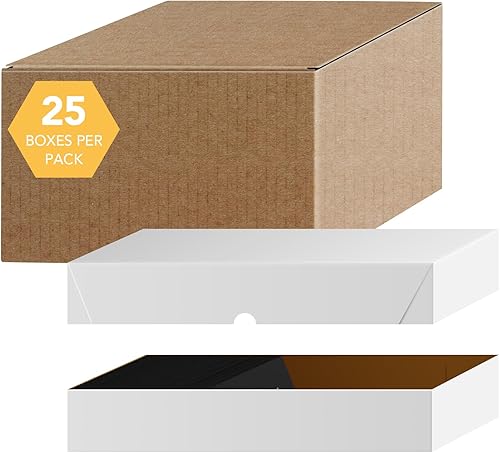 Cajas plegables blancas para tarjetas de presentación, 25 por paquete, (12 x 3 12 x 2 pulgadas)