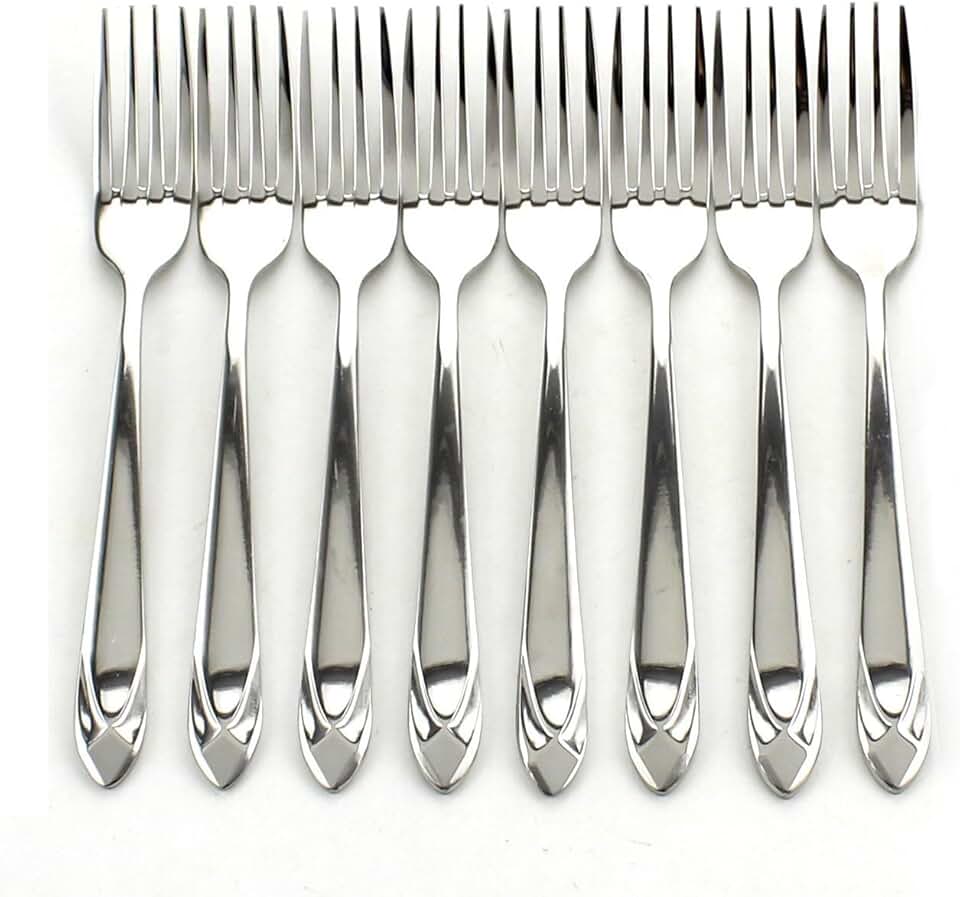3 prong fork flatware set