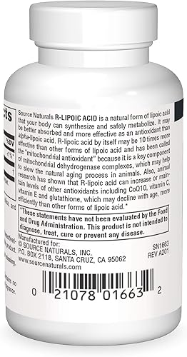 Miniatura 2 de Source Naturals Ácido R-lipoico 100 mg, 30 tabletas