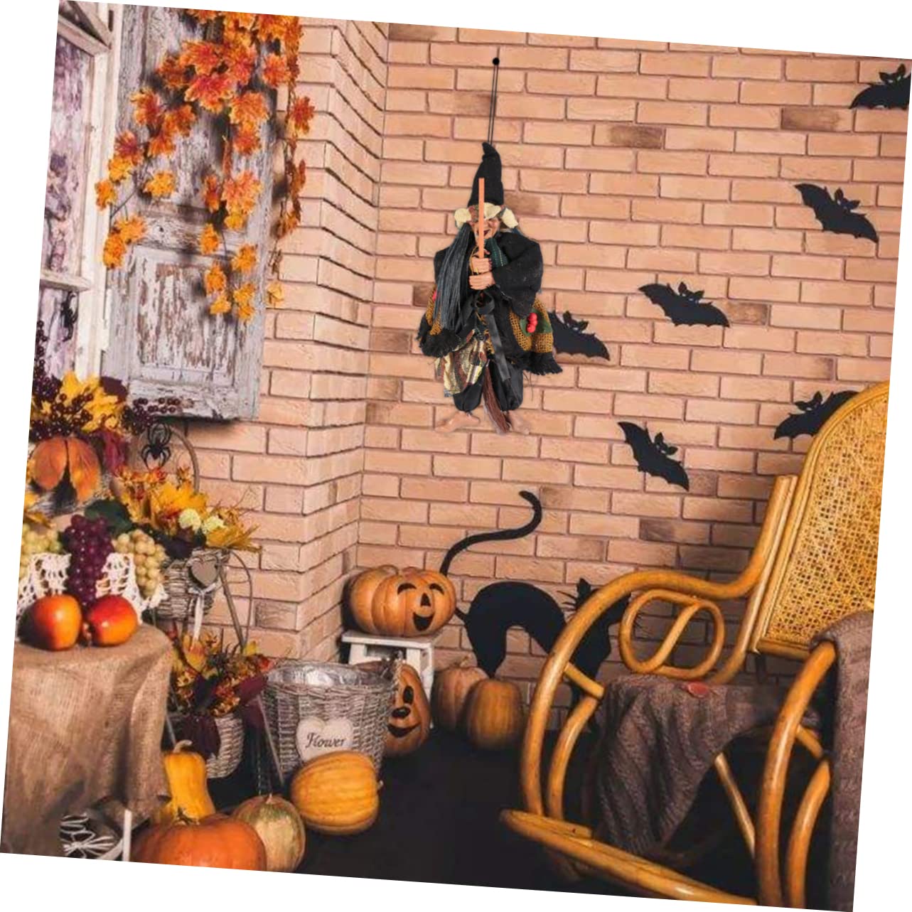 Ciondolo Strega di Halloween Appeso Strega Bar Decorazione per Feste Spirit Festival Ornamento Plastica Leggero Resistente Layout Gioco Utilizzo Halloween
