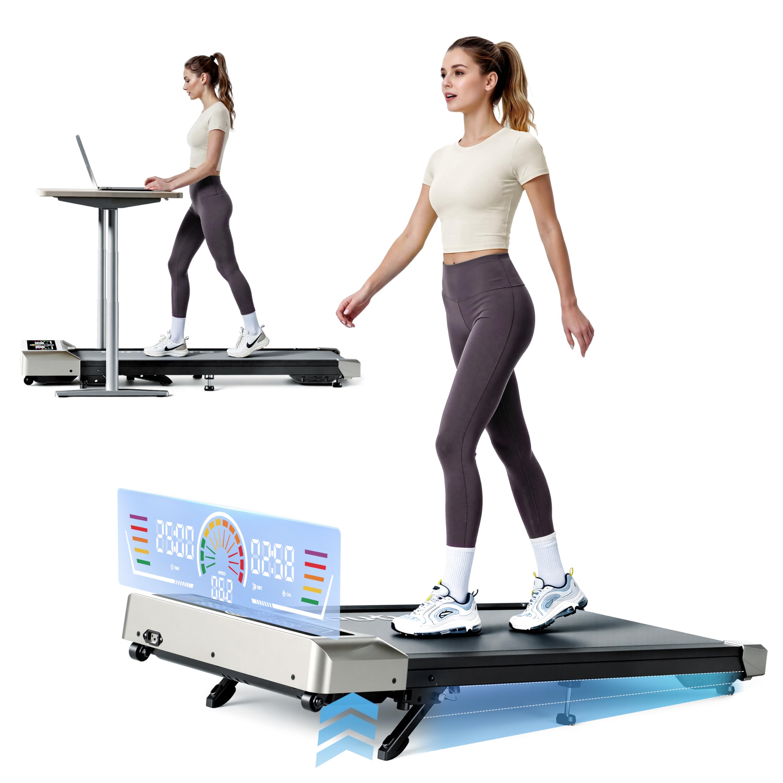 2 in 1 Walking Pad with 10% Incline