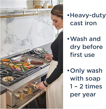 Reversible Cast Iron Griddle/Grill Combo