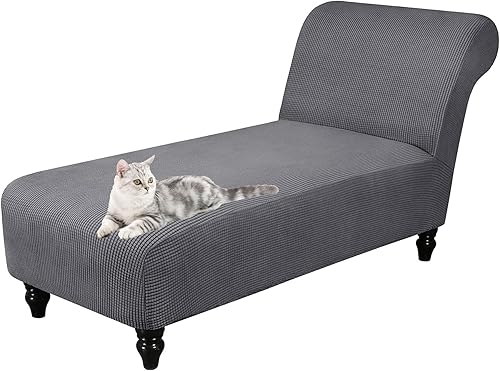 Miniatura 11 de ele ELEOPTION Funda para tumbona súper elástica para interiores, funda de lujo para tumbona sin brazos, ajuste universal de 40 a 60 pulgadas