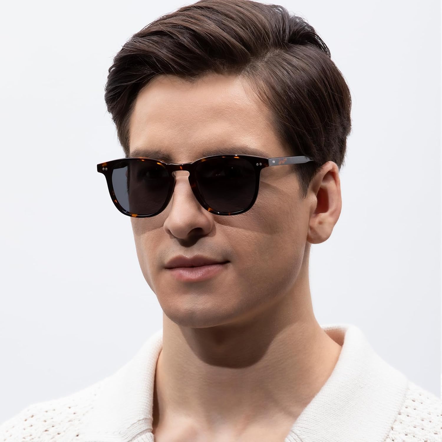 CARFIA Retro Acetate Polarized Sunglasses for Men UV400 Protection Hand-Crafted Frame Sun Glasses CA5285L - Image 3