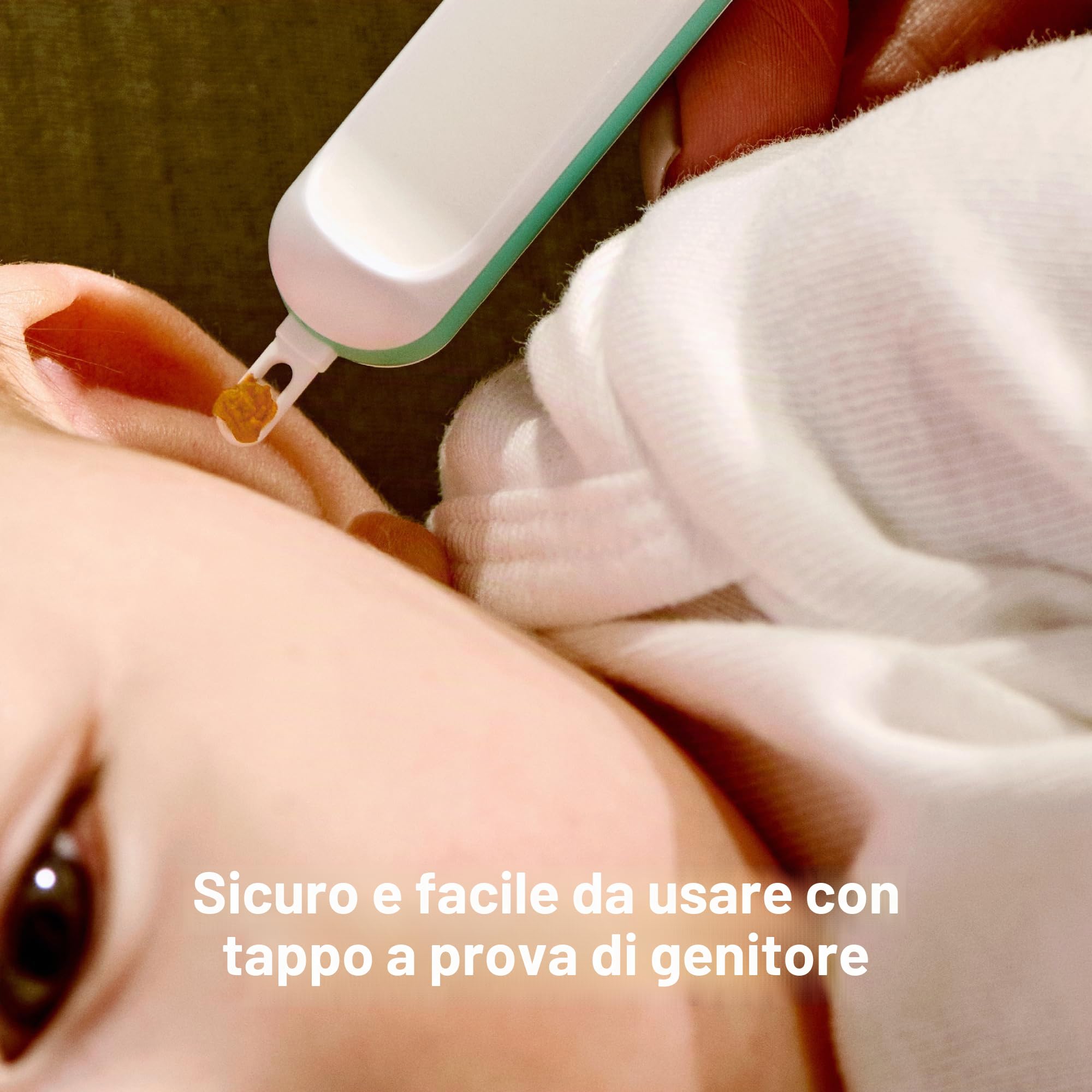 Frida Baby - Naso 3 in 1 per neonati e bambini piccoli, pulitore per orecchie per bambini, pulitore per orecchie e strumento per unghie per neonati e bambini, pulizia sicura per bambini, cera