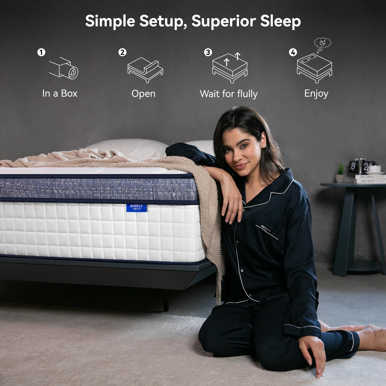 Amazon.com: BURFLY1977 Queen Mattress, 10 Inch Hybrid Queen Size