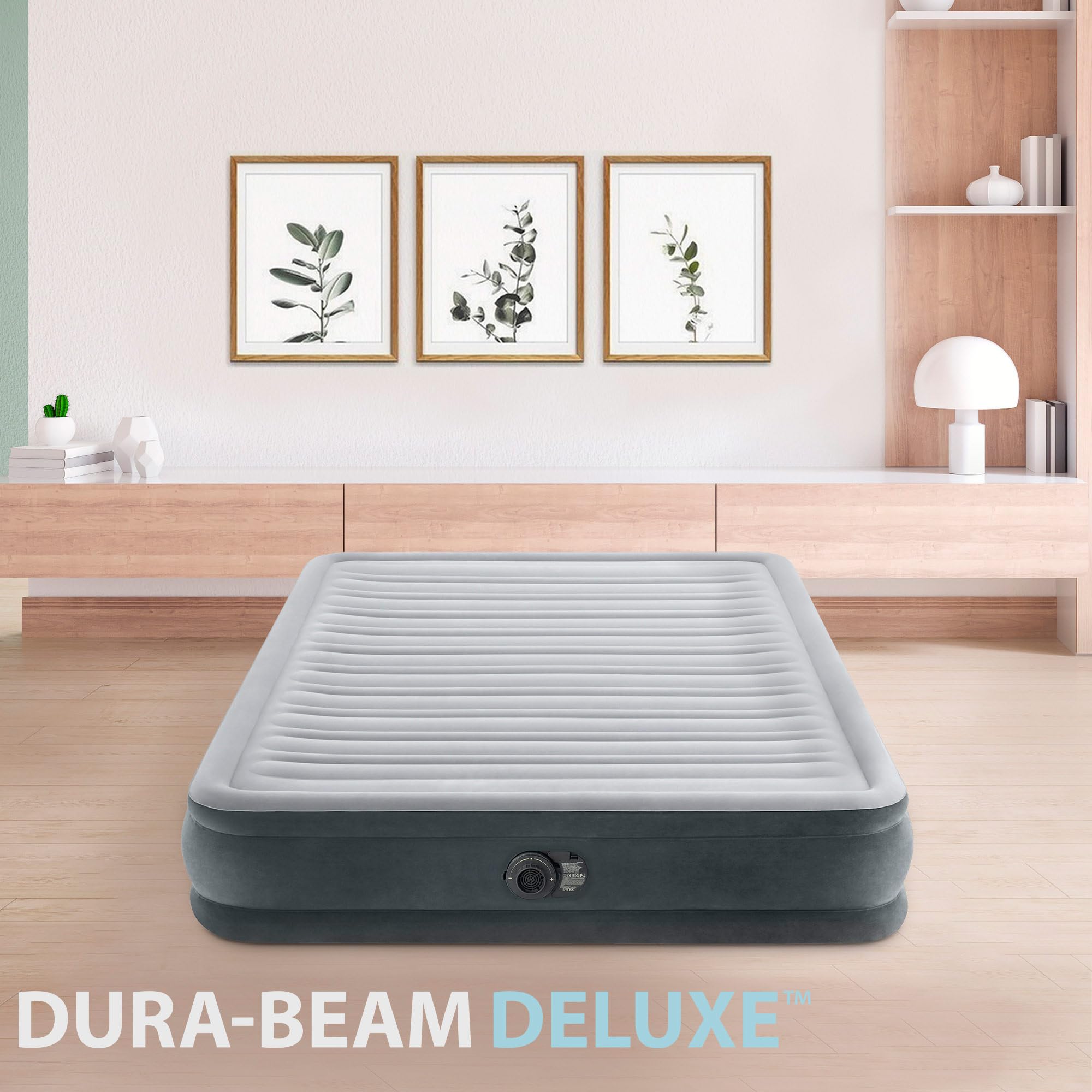 Intex Queen Comfort-Plüsch Luftbett mit Fiber-Tech RP, aufgeblasene Größe: 152 cm x 203 cm x 33 cm (67770ND)