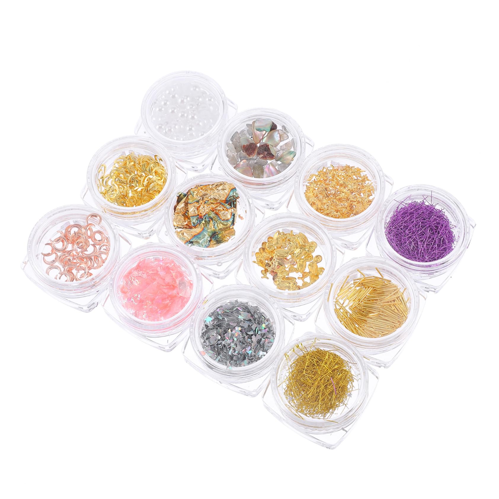 DEARMAMY 1 Caja Decoración Kit de Accesorios para Manicura Colores para Principiantes
