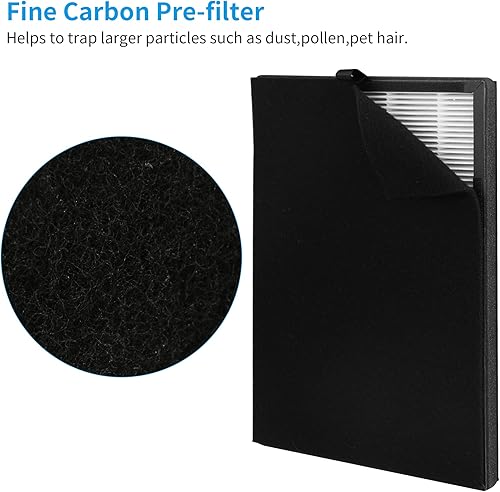 Miniatura 4 de 3 paquetes de filtros de repuesto 3 en 1 8L H13 True HEPA para purificador de aire Okaysou Airmax 8L con ultra filtro azul HEPA verdadero grado H13