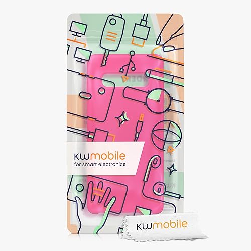 Miniatura 7 de kwmobile Funda compatible con Samsung Galaxy S10 Plus/S10+ - Funda de silicona TPU con acabado suave - Rosa neón Piedra antigua,Arctic Night,Azul
