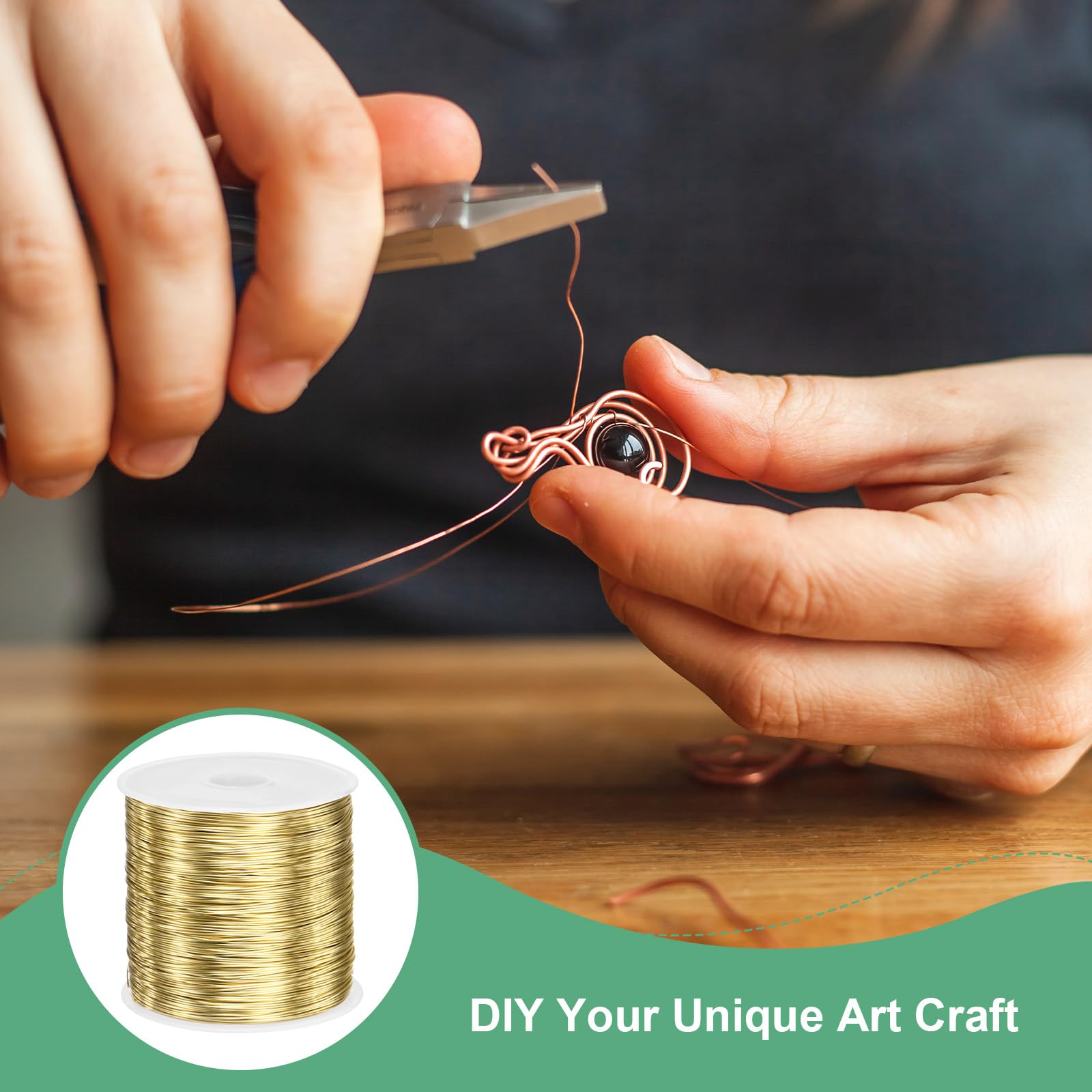 Amazon.com: M METERXITY 0.4mm Jewelry Wire, 26 Gauge 328FT Craft