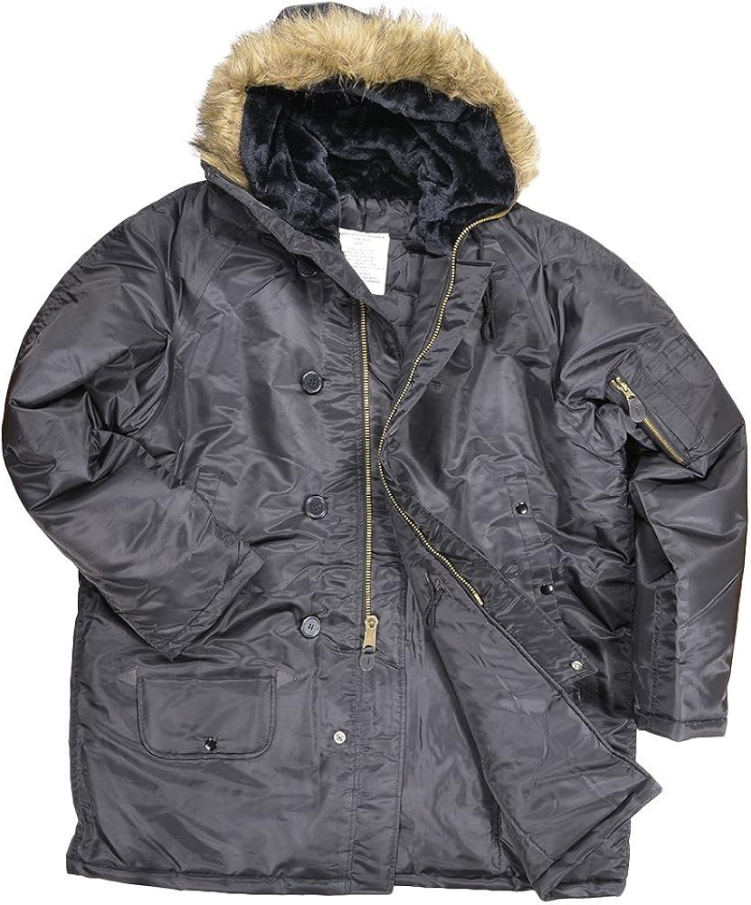 Amazon | Rothco ミリタリージャケット N-3B ブラック Mサイズ