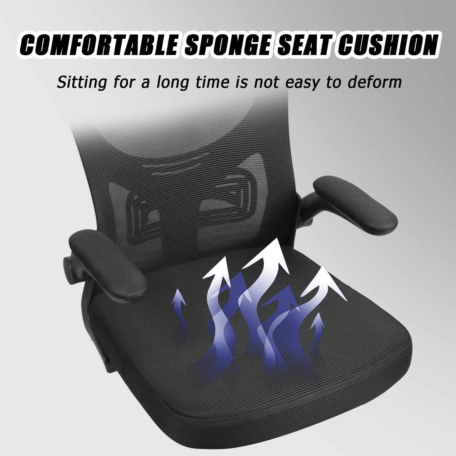OHMG Sedia da ufficio,Sedia da gaming ergonomica con supporto lombare,Braccioli,Poggiatesta regolabili,Sedia per computer girevole ad alto schienale confortevole per ufficio a casa (B-nero)