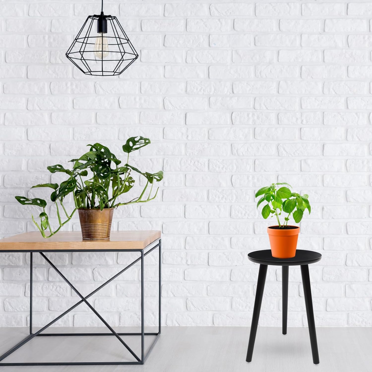 Wooden Plant Stand Tall Flower Pot Holder with Removable Design, 28cm Diameter X 40cm Height, Indoor Balcony Plant Pots Rack for Home Garden Decoration