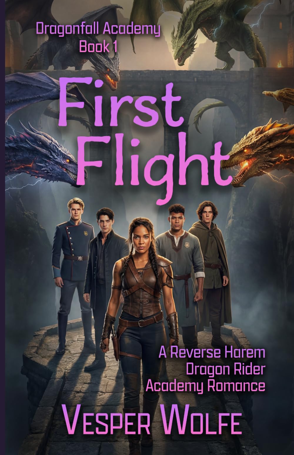 First Flight: A Reverse Harem Dragon Rider Academy Romance (Dragonfall Academy)