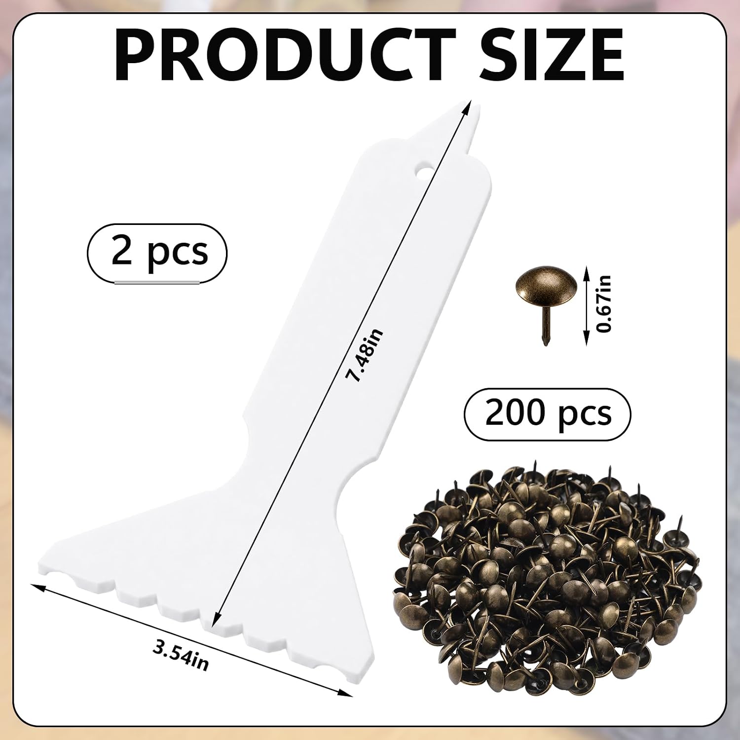 Novabright 2 Pack 7.5 Inch Quick Fancy Nailer Spacer Set Upholstery Tools